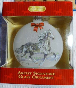 Breyer Artist Signature Hand Blown Glass Horse Ornament No.  700813