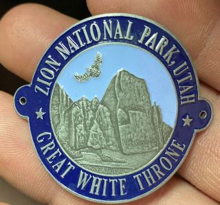 3d Zion National Park Walking Hiking Medallion Staff Utah