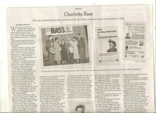 Charlotta Bass Obituary York Times First Black Woman Vp Candidate