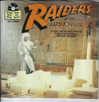 Raiders Of The Lost Ark - Book & Record - 452 - 24 Page Read Along - Buena Vista Record