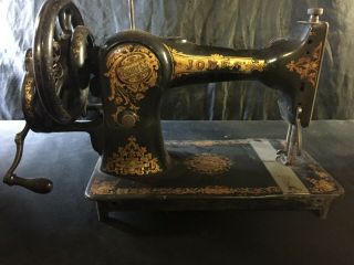 Vintage Jones Hand Crank Sewing Machine