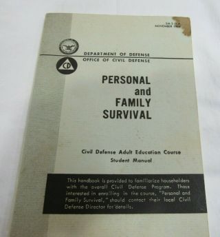 Dod Office Of Civil Defense 1966 Cold War Booklet - Family Fallout Survival