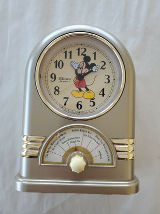 Vintage Seiko Disney Mickey Mouse Musical Clock W/ 7 Songs -