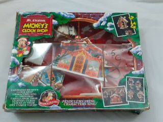 Vtg Mr.  Christmas Mickey’s Clock Shop & Friends 1993 Musical & Animated