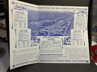 1933 World ' s Fair Brochure,  Railroad,  NY Central Lines,  Boston & Albany RR 2