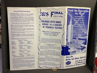 1933 World ' s Fair Brochure,  Railroad,  NY Central Lines,  Boston & Albany RR 3