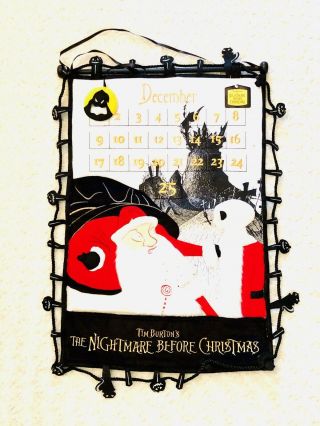 Neca Nightmare Before Christmas Christmas Countdown Plush Scroll Calendar Nwt
