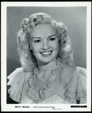Betty Grable In Portrait Vintage 1930s 20th Century Fox Photo