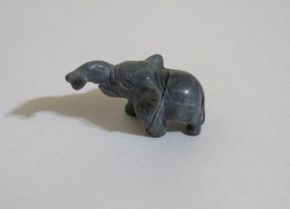 Chinese Hand Carved Jade Elephant Figurine Old Piece Gray Color