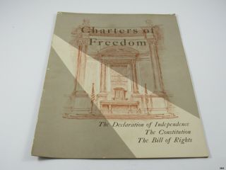 1952 Charters Of Freedom Booklet : Us Constitution Bill Of Rights,