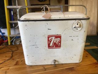 Vintage 7 Up A1 Progress Refrigerator Co.  Soda Cooler