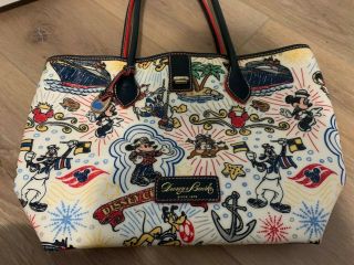 Disney Cruise Line Dooney & Bourke Sketch Medium Handbag Retired Print