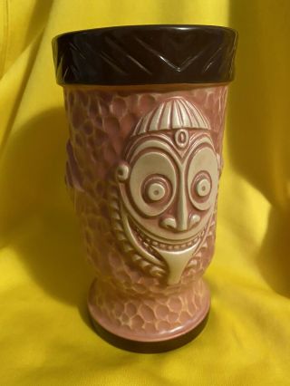 Disney Polynesian Village Resort Tiki Mug 7 " Glass Mug 4th Edition