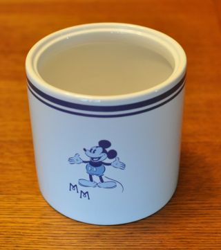 Disney Mickey Mouse Ceramic Canister Set of 4 Blue No Chips or Cracks VG Cond. 3