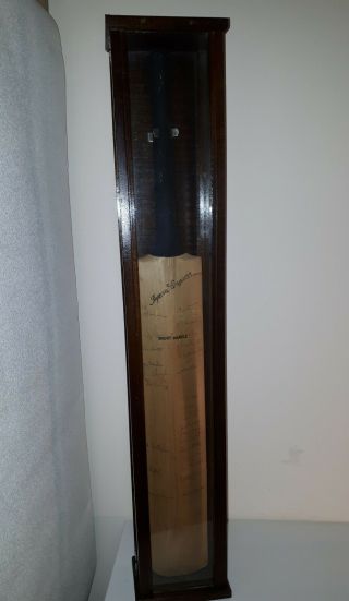 A Vintage Cased Cricket Bat Signed By Sussex Team
