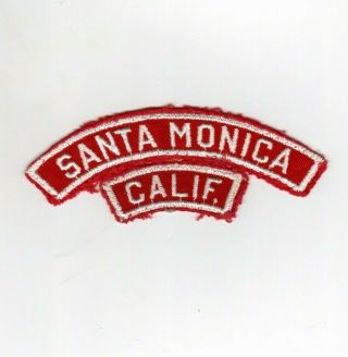 Boy Scouts Csp Red And White Community Strip Santa Monica Calif.  Patch