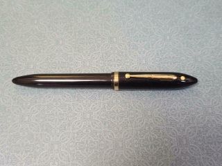 Vintage Sheaffer White Dot Lifetime Oversize Black Fountain Pen 14k Nib 5.  5 "
