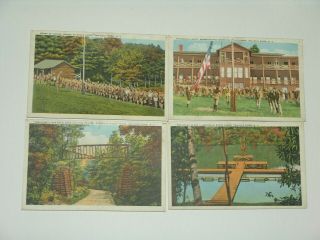 Scout Postcard - 4 Early Ten Mile River Postcards - Thumb Tack Holes In All