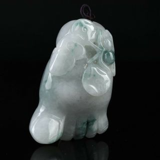 Chinese Exquisite Handmade Buddha Feet Insect Coin Carving Jadeite Jade Statue