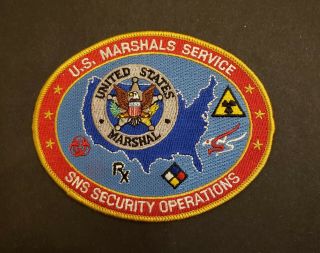 U.  S.  Marshal Sns Strategic Stockpile Emergency Security Ops Patch Authentic