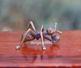 5 Cm Chinese Pure Copper Bronze Handwork Life - Like Insect Ant Art Sculpture