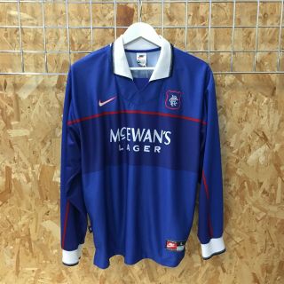 Rangers Nike Home Shirt 1997/1999 L/s - L Large - Top Jersey Gers Vintage