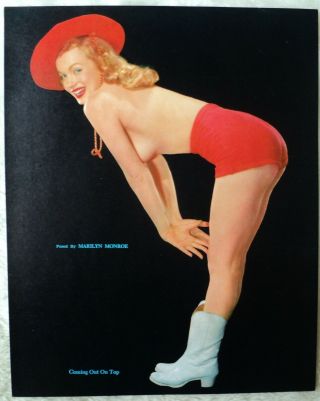 Marilyn Monroe 1955 Vintage Litho Photo Calendar Pinup By Tom Kelley