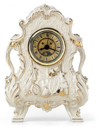 Lenox Disney 7 " Cogsworth Clock Figurine - Beauty & The Beast Time Face