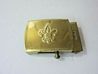 Vintage Boy Scout Bsa Solid Brass Belt Buckle Usa Made