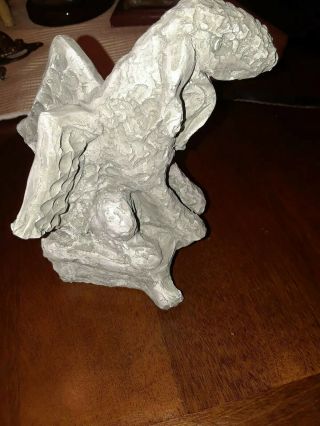 Bedlington Terrier Dog Gargoyle Statue Gray Gothic Figure Statue Hand Crafted