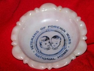 Veterans Of Foreign Wars National Home Glass Ash Tray