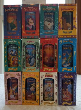 Disney Complete Set Of 12 Burger King Collector Series,  Pocahontas Glasses.  1994