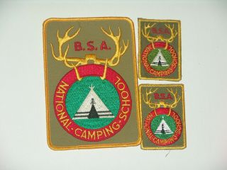 National Camp School - Jacket Patch & 2 Cut Edge Patches