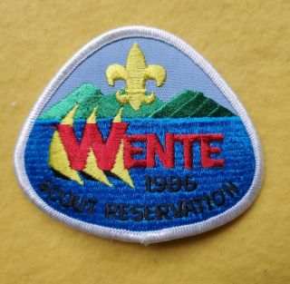 Vintage 1986 Wente Scout Reservation Patch