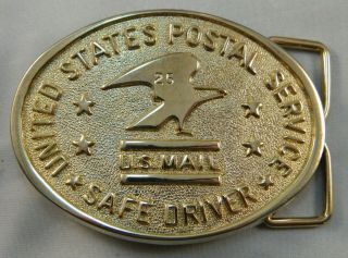 United States Postal Service Us Mail 25 - Year Safety Award Belt Buckle