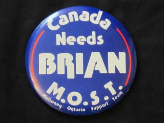 Progressive Conservative Party Of Canada Leadership Brian Mulroney Button Wow