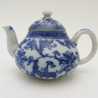 Chinese Blue & White Porcelain Teapot,  Republic Period