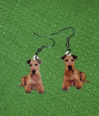 Irish Terrier Dog Lightweight Fun Earrings Jewelry By Mydogsocks