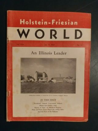 Holstein World 1947 Hays Farm Dispersal,  1946 Honor List,  Elmwood & Maytag,