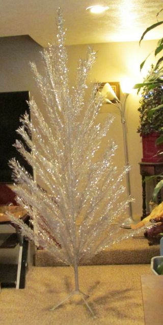 Vtg Splendor 7 1/2 ' Stainless Aluminum 53/54 Branch Christmas Tree Sleeves/Box 3