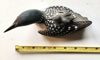 Vintage Loon & Chick Duck Decoy Hand Crafted by Heritage Decoys J.  B.  Garton - EX 3