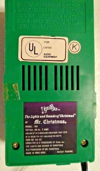 Vintage Mr.  Christmas - Lights Twinkle & Sound of Xmas Music Carols Plays 25 Songs 2