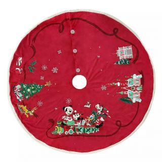 Disney Store Mickey Mouse And Friends Holiday Tree Skirt 52 " Nwt