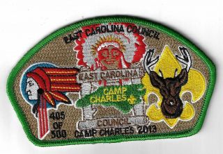 East Carolina Council Sap Sa - 40 Camp Charles 2013 (csi $15 - 20) Grn Bdr.  [ga - 3111