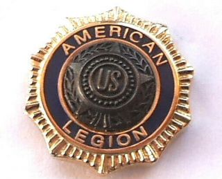 Vintage Us American Legion Membership Blue Enamel Pin 1919 Pat.  Des.  54296 Vgc