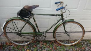 Vintage Raleigh Sports Bicycle Green Bike Made In England L@@k