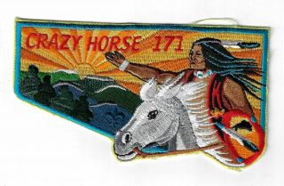 Oa 171 Crazy Horse Flap Trq Bdr.  Black Hills Area Sd [nan - 295]