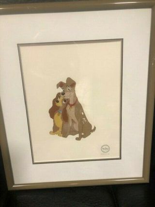 Disney Serigraph Cel Lady And The Tramp In Love
