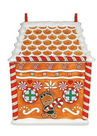 Disney Store Mickey Mouse And Friends Holiday Gingerbread House Cookie Jar 3