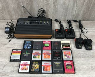 Vintage Atari 2600 Console With Controllers Games With 16 Games 1031